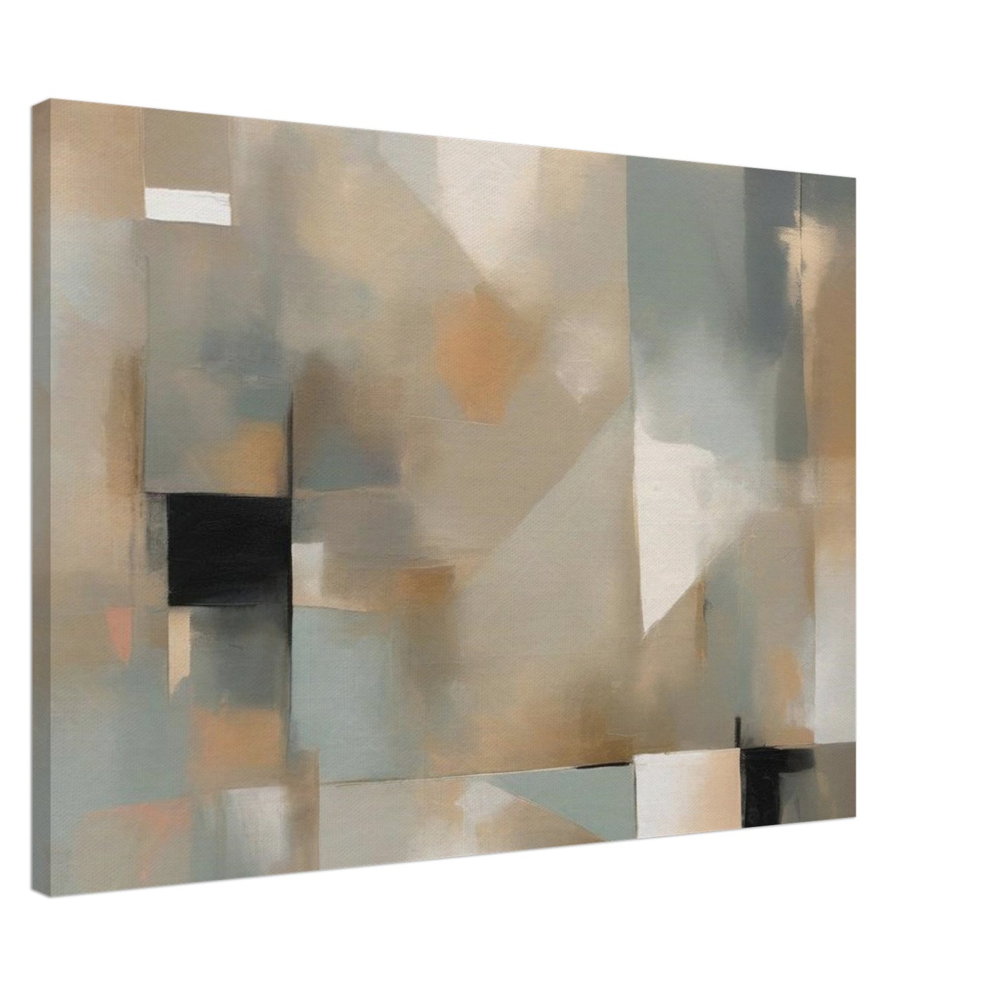 Abstract wall art in muted Swedish tones of soft, smooth clouds of color. Customized Size. Canvas.