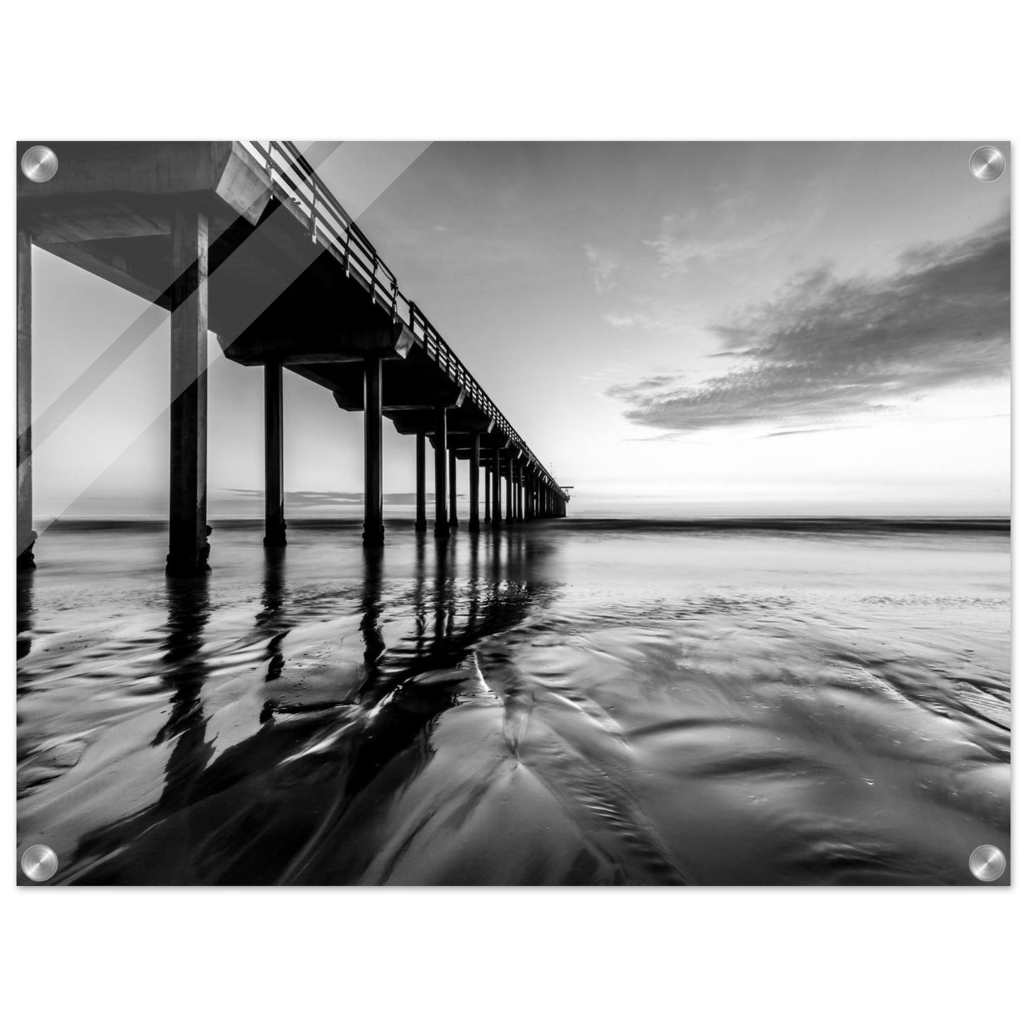 Infinite Pier – Black & White Fine Art Photography Toward the Horizon / Limited Edition