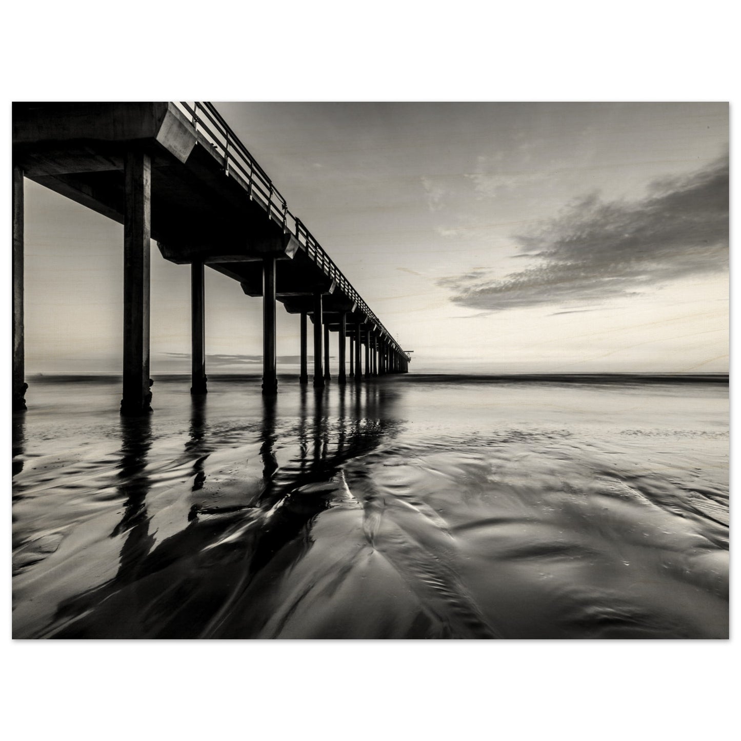 Infinite Pier – Black & White Fine Art Photography Toward the Horizon / Limited Edition