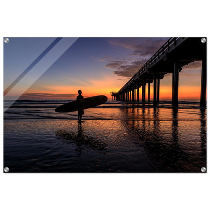 A striking photography showing the beauty found at the edge of each day. Customized size and high-end acrylic material.
