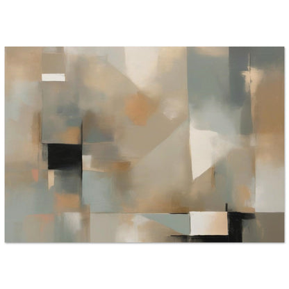 Abstract wall art in muted Swedish tones of soft, smooth clouds of color. Customized Size. Poster.