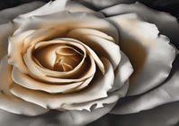 Close-up of a white rose with a gray background