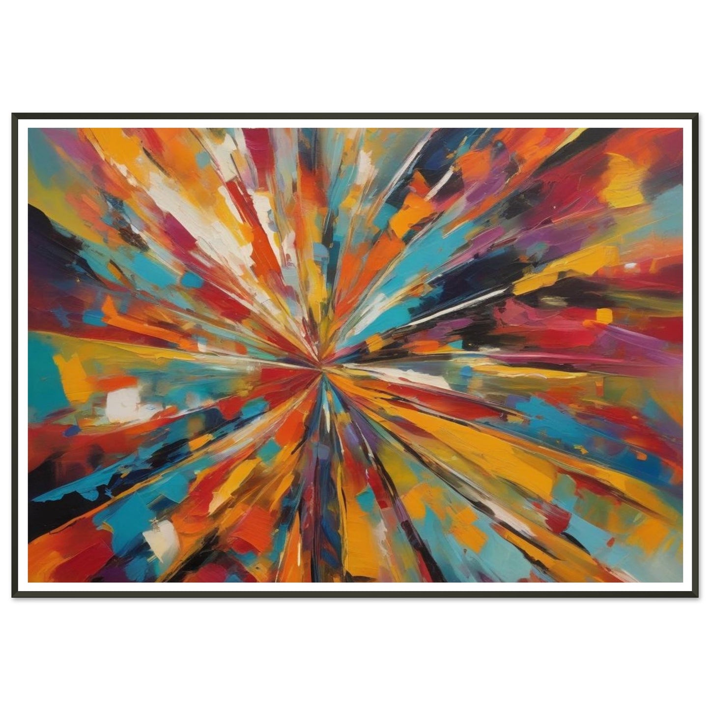 A lively and energizing Abstract Digital Fine Art playing with vivid colours to add energy, encourage a sense of joy and to uplift any wall space printed in high quality poster and frame