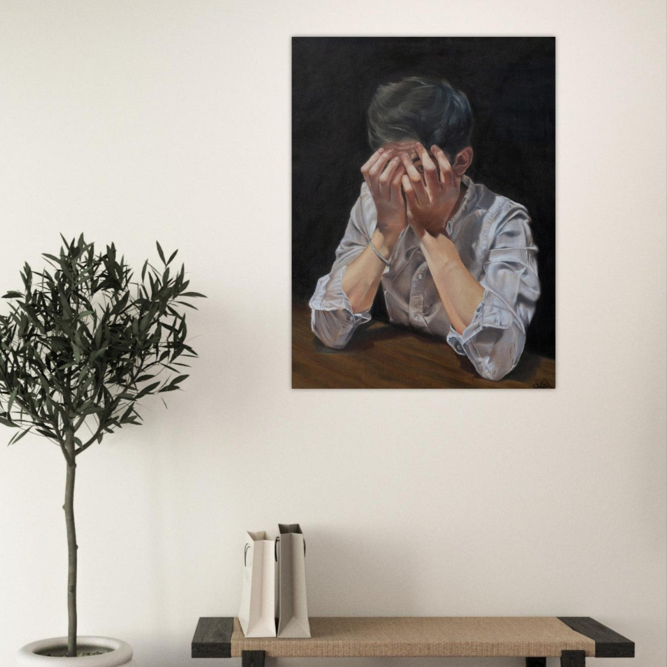 Fine art painting printed in high quality canvas
