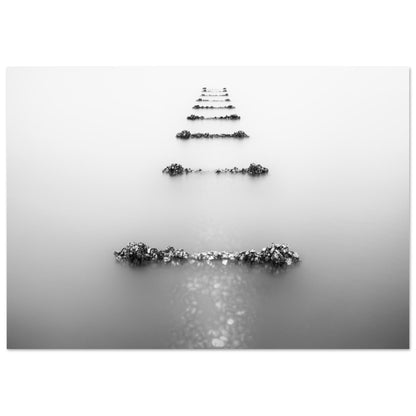 Fine Art figurative, black and white photograpy that captures the soul's path through a mystical trail, winding gently into the unknown. 