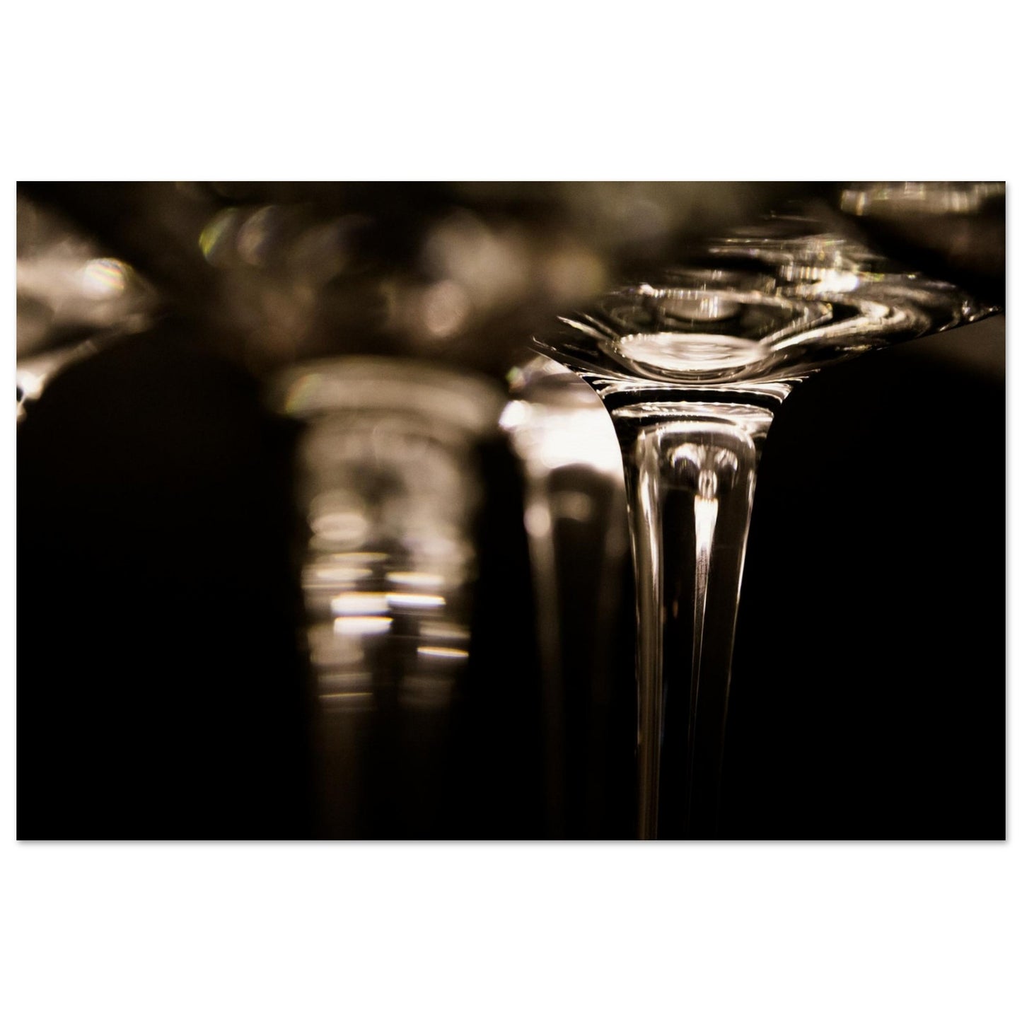 An abstract photography playing with light and glasses to create a modern, high-end piece. Selected size & premium poster material.