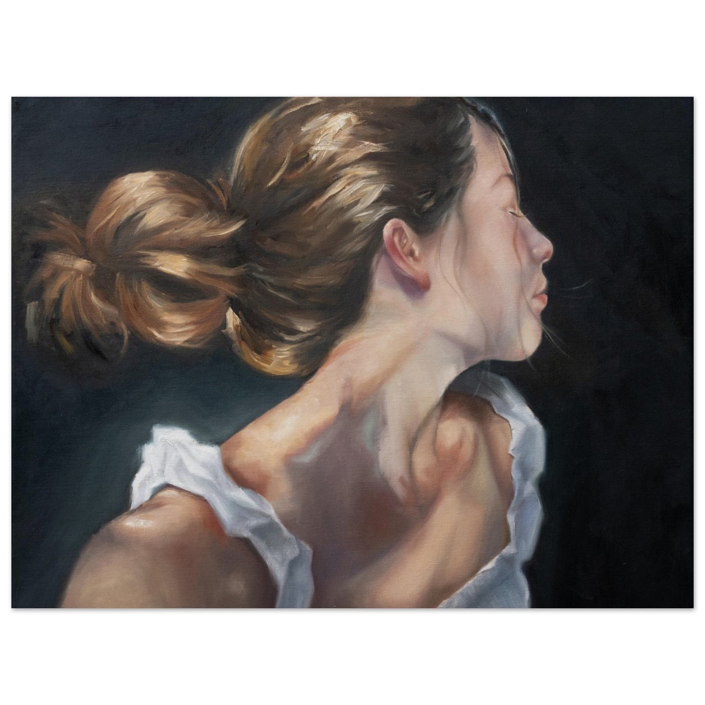 A young women portrait that leaves a sense of mystery, inviting admiration and curiosity. 